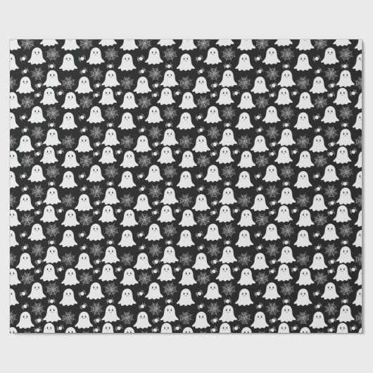 Niedliche Geister | Spinnen | Spider Webs Hallowee Geschenkpapier (Flach)