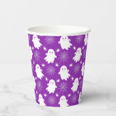 Niedliche Geister | Spinnen | Spider Webs Hallowee Pappbecher (Rückseite)