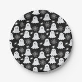 Niedliche Geister | Spinnen | Spider Webs Hallowee Pappteller (Vorderseite)