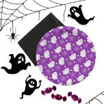 Niedliche Geister | Spinnen | Spider Webs Hallowee Pappteller<br><div class="desc">Niedliche Geister,  Spinnen und Spinnennetze auf einem lila Halloween-Hintergrund.</div>