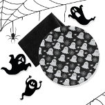 Niedliche Geister | Spinnen | Spider Webs Hallowee Pappteller<br><div class="desc">Niedliche Geister,  Spinnen und Spinnennetze auf schwarzem Hintergrund Halloween-Muster.</div>