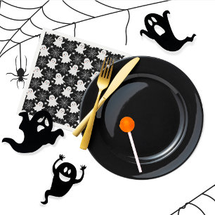 Niedliche Geister   Spinnen   Spider Webs Hallowee Serviette