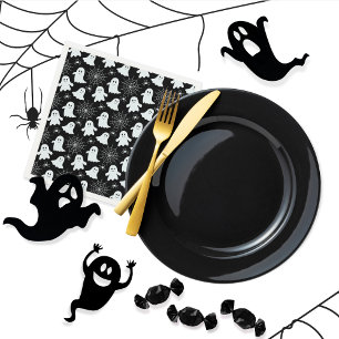 Niedliche Geister   Spinnen   Spider Webs Hallowee Serviette