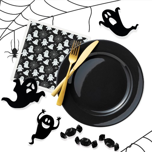Niedliche Geister | Spinnen | Spider Webs Hallowee Serviette