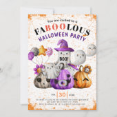 Niedliche Geister und Kürbis BOO-Halloween-Party Einladung (Vorderseite)