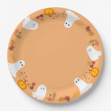 niedliche Geister und Kürbis