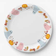 niedliche Geister und Kürbis