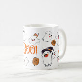 Niedliche Geister und Pumpkins Halloween-Tasse, Kaffeetasse (VorderseiteRechts)
