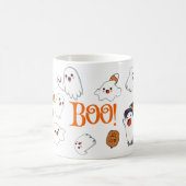 Niedliche Geister und Pumpkins Halloween-Tasse, Kaffeetasse (Mittel)