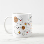 Niedliche Geister und Pumpkins Halloween-Tasse, Kaffeetasse (Links)