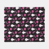 Niedliche Geister und rosa Kürbis Halloween Fleecedecke (Vorderseite (Horizontal))