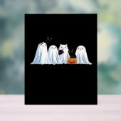 Niedliche Geister und Schwarze Katzen Halloween - Acrylschild (Neutral)