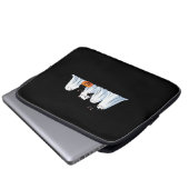 Niedliche Geister und Schwarze Katzen Halloween - Laptopschutzhülle (Vorne Knopf)