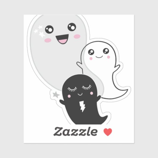 niedliche Geisterhalloween kawaii Aufkleber (Blatt)