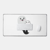 niedliche Geisterhalloween kawaii Schreibtischunterlage (Tastatur & Maus)