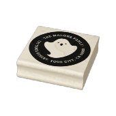 Niedliche GeisterHalloween-Rücksendeadresse Gummistempel (Stempel)