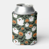 Niedliche Geisterhühner mit Pumpkins und Fledermäu Dosenkühler (Kanne Vorderseite)
