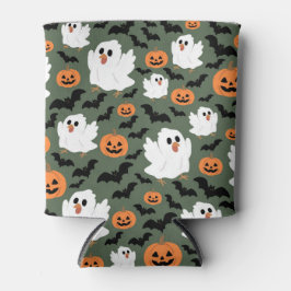 Niedliche Geisterhühner mit Pumpkins und Fledermäu Dosenkühler