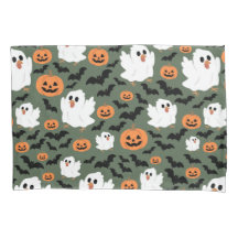 Niedliche Geisterhühner mit Pumpkins und Fledermäu