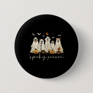 Niedliche Geisterhunde glücklich Halloween Spooky Button
