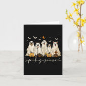 Niedliche Geisterhunde glücklich Halloween Spooky Karte (Gelbe Blume)