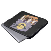 Niedliche Geisterkinder Trick oder Behandlung unte Laptopschutzhülle (Vorne Knopf)