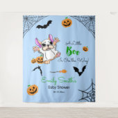 Niedliche Geisterkürbis Halloween Babydusche Hinte Wandteppich (Vorderseite)