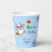Niedliche Geisterkürbis Halloween Geburtstag Pappbecher (Rückseite)