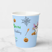 Niedliche Geisterkürbis Halloween Geburtstag Pappbecher (Links)