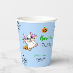 Niedliche Geisterkürbis Halloween Geburtstag Pappbecher
