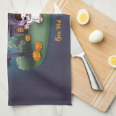 Niedliche Geisterkürbis Spuk HausHalloween Geschirrtuch (Viertel Falte)