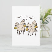 Niedliche Geisterpferde Halloween Trick oder Treat Einladung (Stehend Vorderseite)