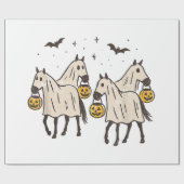 Niedliche Geisterpferde Halloween Trick oder Treat Geschenkpapier (Flach)