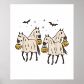Niedliche Geisterpferde Halloween Trick oder Treat Poster (Vorne)