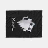 Niedliche Geistkatze Halloweens Fleecedecke (Vorderseite (Horizontal))