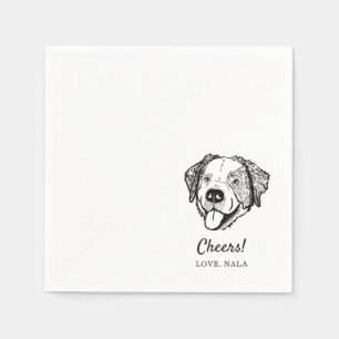 Niedliche Gejammer Hunde-Hochzeit Serviette