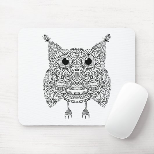 Niedliche Gekritzel-Eule Mousepad (Mit Mouse)