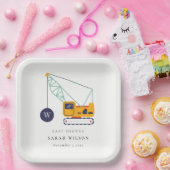 Niedliche Gelbbaukrane Kinderdusche Pappteller (Party)