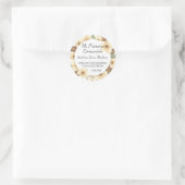 Niedliche Gelbblumen in der ersten Kommune Spanien Runder Aufkleber (Tasche)