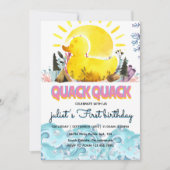 Niedliche gelbe 1. einladung (Vorderseite)