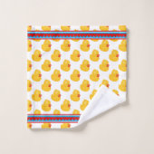 Niedliche Gelbe Babyente mit Mutterdusche Kinder Badhandtuch Set (Waschlappen)