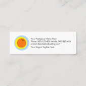 Niedliche gelbe Biene farbenfrohe Blume Mini Visitenkarte (Rückseite)