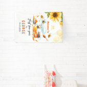 Niedliche Gelbe Biene & Sonnenblume 1. Geburtstag Banner (InSitu)