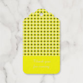 Niedliche gelbe Bienengeschlecht - Neutrale Babydu Geschenkanhänger (Rückseite)