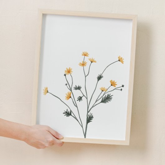 Niedliche gelbe Blume Cosmos Kinderzimmer Dekorati Poster