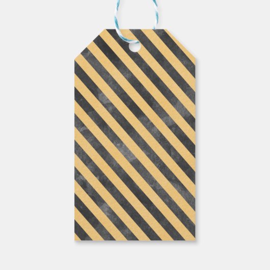 Niedliche Gelbe Boys Konstruktion dreiteiliger Geb Geschenkanhänger (Rückseite)