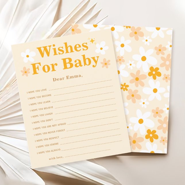 Niedliche Gelbe Daisy-Wünsche für Babyberatungskar (Von Creator hochgeladen)