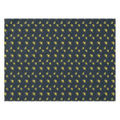 Niedliche gelbe Dinosaurier-Muster auf blau Tischdecke (Vorderseite (Horizontal))