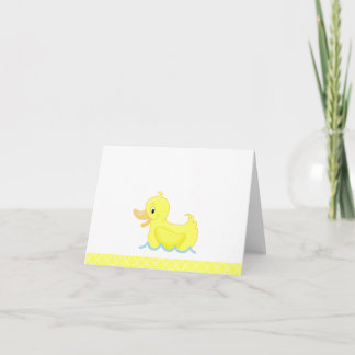 Niedliche gelbe Ente individuelle Note Card Karte