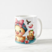 Niedliche gelbe Ente Kaffeetasse (VorderseiteRechts)